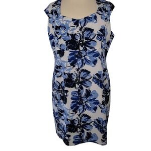 Voir‎ Voir Blue Floral Sleeveless Dress